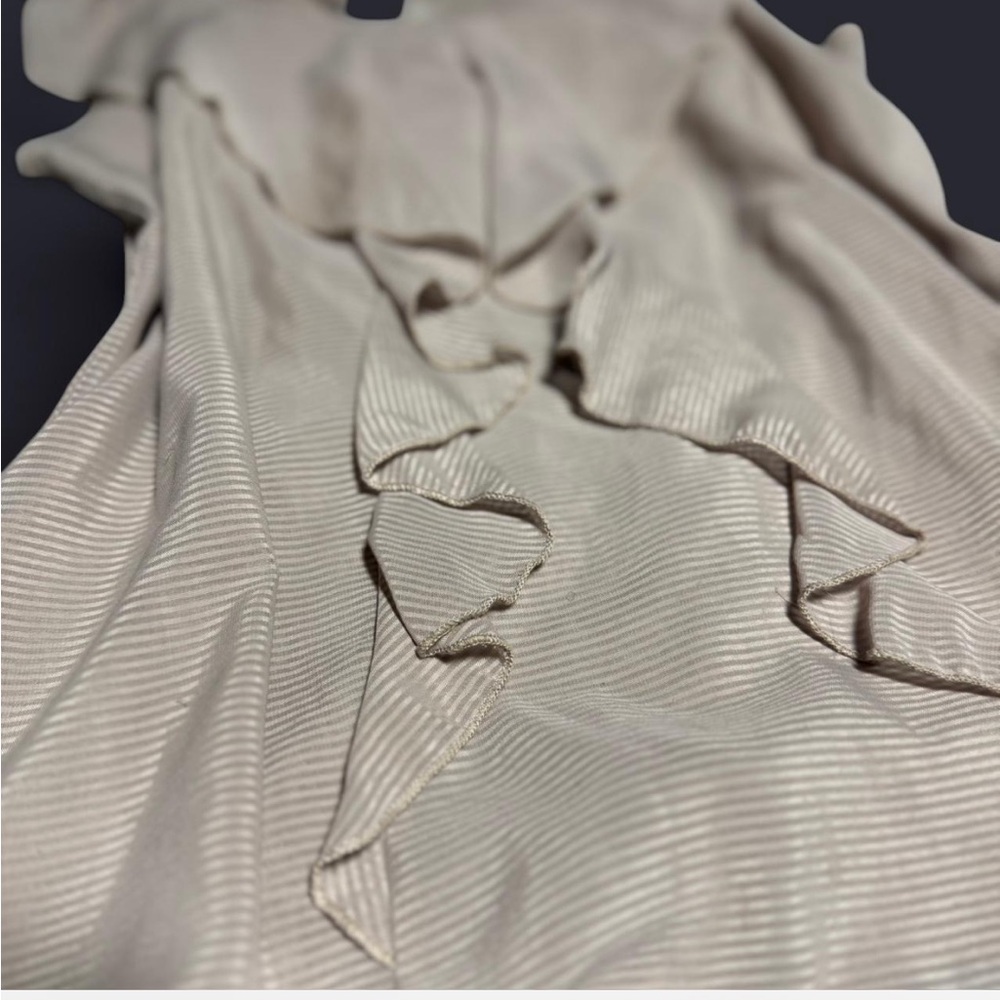 January 7 Soft Cream Ruffled Neck Blouse - Picture 3 of 5